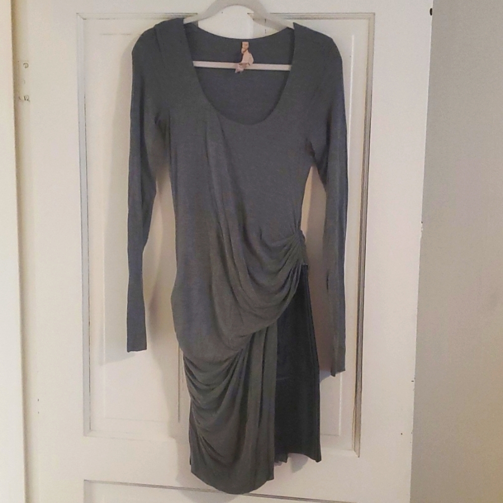 MOB WIFE VIBES! Bailey 44 knit + faux leather mini dress [medium]